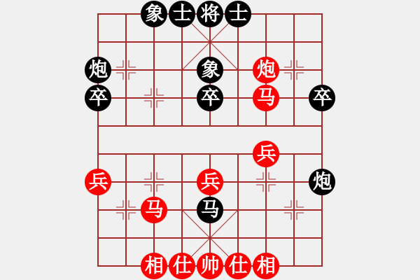 象棋棋譜圖片：2006年迪瀾杯弈天聯(lián)賽第三輪：無歡(9段)-和-梁家軍王廓(3段) - 步數(shù)：30 