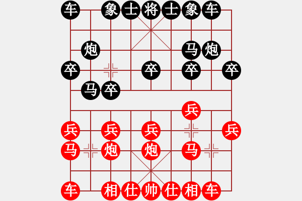 象棋棋谱图片：第5轮15台 太原焦志强两先胜天津张彬 - 步数：10 