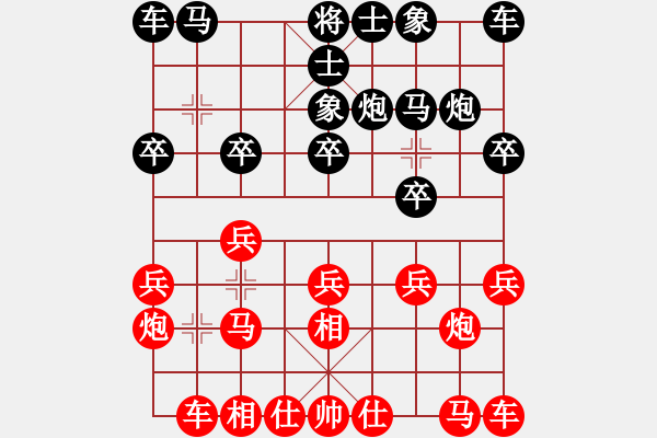 象棋棋譜圖片：1736局 A10-飛相局-旋風(fēng)九專雙核 紅先負(fù) 小蟲引擎25層 - 步數(shù)：10 