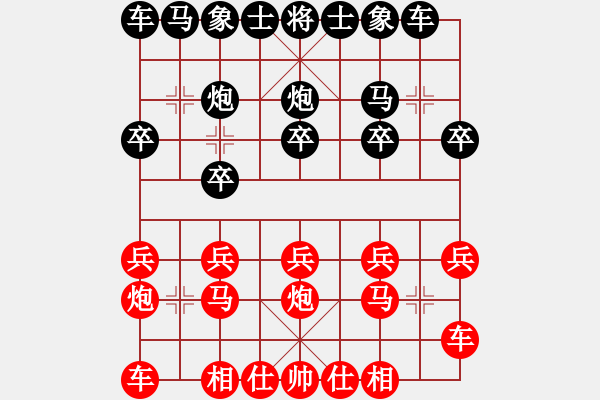 象棋棋谱图片：一心一意【640324983】VS业6第19局2022-11-12 - 步数：10 