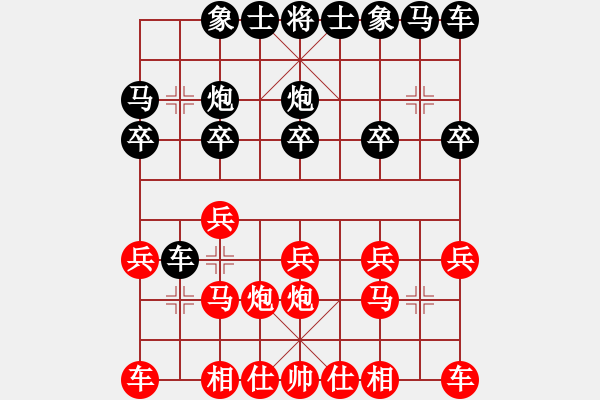 象棋棋谱图片：时凤兰 先和 张婷婷 - 步数：10 