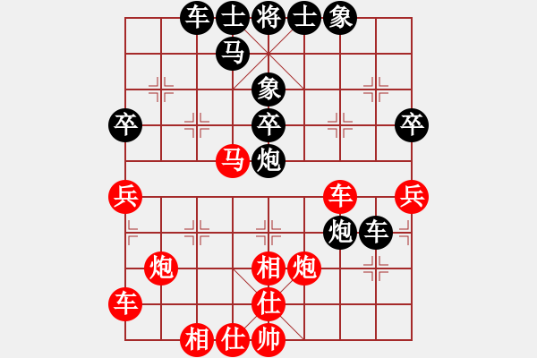 象棋棋譜圖片：四平過宮炮(6段)-和-長征大道(7段) - 步數(shù)：40 