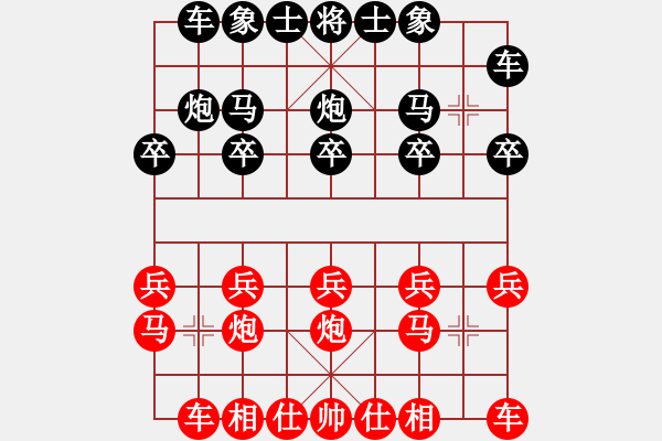 象棋棋譜圖片：藍天[紅] -VS- 行者必達[黑] - 步數(shù)：10 