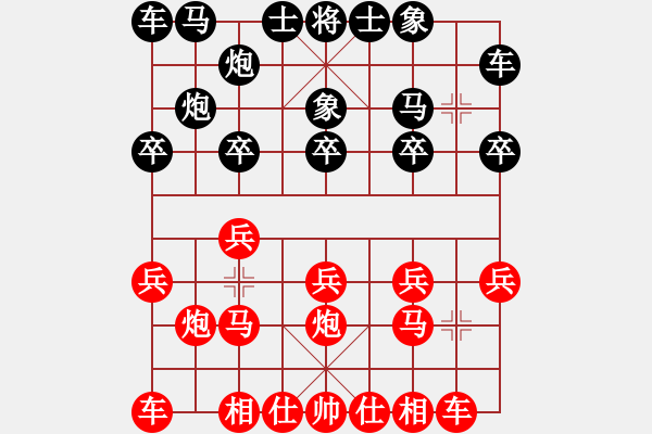 象棋棋譜圖片：葬心紅勝huliangan0711【中炮對進(jìn)左馬】 - 步數(shù)：10 