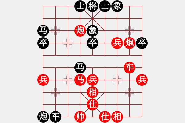 象棋棋譜圖片：初學(xué)者之一(7段)-負-旋風(fēng)的克星(8段) - 步數(shù)：40 