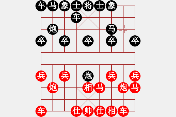 象棋棋譜圖片：小鳥[紅] -VS- 橫才俊儒[黑] - 步數(shù)：10 