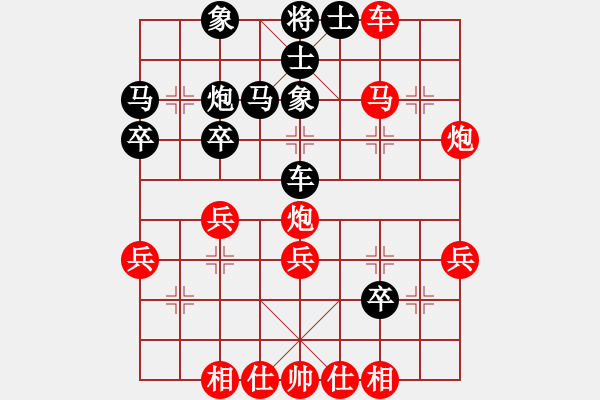 象棋棋譜圖片：起馬補(bǔ)中炮對(duì)飛象 大破穿宮馬 云霄【紅】勝 老三 - 步數(shù)：40 