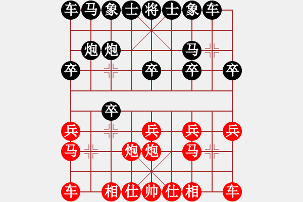 象棋棋譜圖片：男子組 1-28 廣東 李洪州 紅先負(fù) 安徽 李安豐 - 步數(shù)：10 