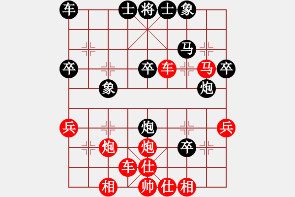 象棋棋譜圖片：11.中炮對(duì)屏風(fēng)馬巡河炮系列2.中炮對(duì)巡河炮和退炮打車(chē)局 (車(chē)二進(jìn)一避，棄馬送3兵搶攻緊逼是破河口保 - 步數(shù)：37 