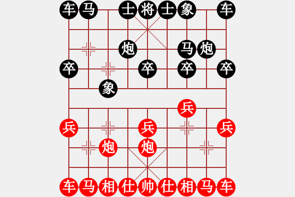 象棋棋譜圖片：對兵局 zzbdwm 勝 lianxi - 步數(shù)：10 