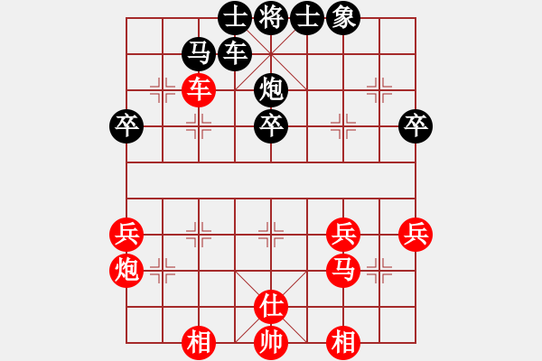 象棋棋譜圖片：*炮保馬閃擊破士取兵 急出車丟象勝和皆誤 - 步數(shù)：40 