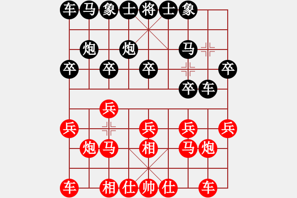 象棋棋譜圖片：鬼臉兒杜興(9段)-負(fù)-倚天精英(人王) - 步數(shù)：10 