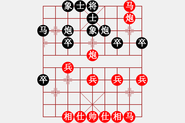 象棋棋譜圖片：★龍口浪子★[紅] -VS- 林海[黑](1) - 步數(shù)：30 