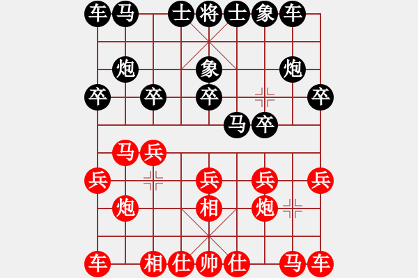 象棋棋譜圖片：獨卒擒王(3段)-負-鐵血丹心刀(3段) - 步數：10 