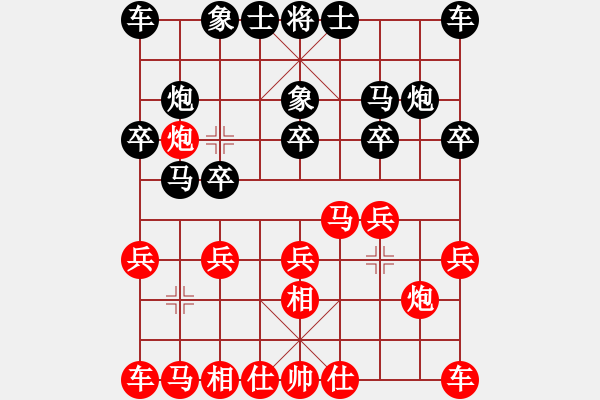 象棋棋譜圖片：飛相局對起馬局3 - 步數(shù)：10 