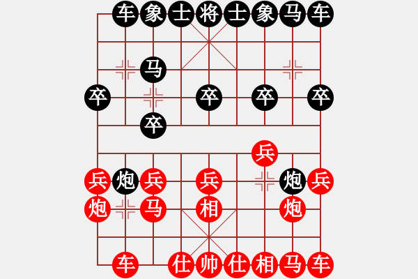 象棋棋谱图片：张晓平 先和 申鹏 - 步数：10 