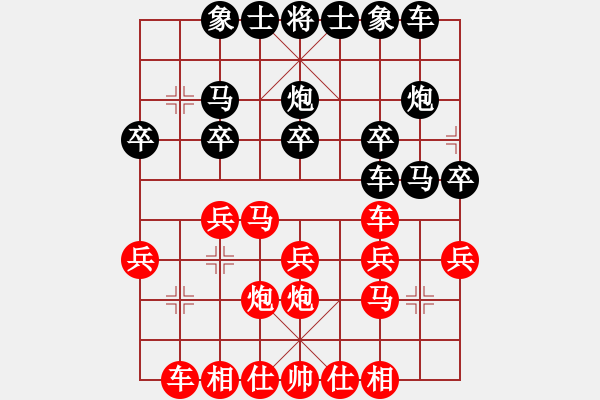 象棋棋譜圖片：溫內(nèi)圖[18190935] -勝- 云卷云舒[604231105] - 步數(shù)：20 