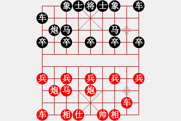 象棋棋譜圖片：棋友-魚aiq鳥[575644877] -VS- ╯_ 二愣子[2462335851] - 步數(shù)：10 