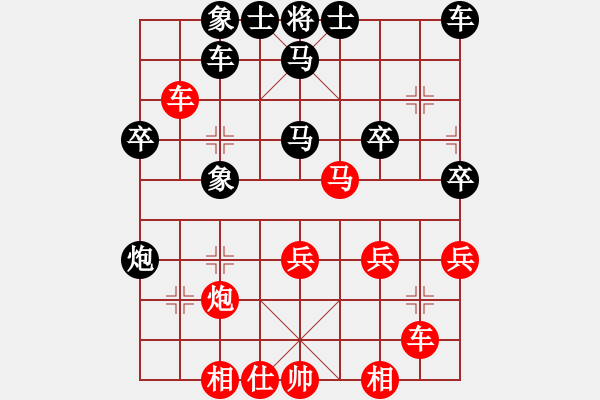 象棋棋譜圖片：棋友-魚aiq鳥[575644877] -VS- ╯_ 二愣子[2462335851] - 步數(shù)：30 