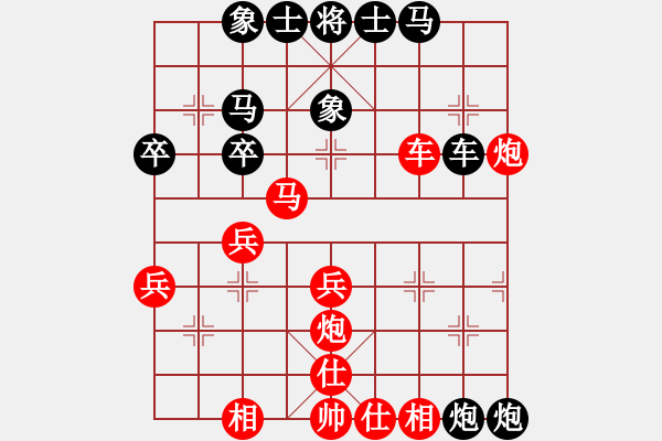 象棋棋譜圖片：幸運(yùn)一起走(9段)-和-立馬華山(9段) - 步數(shù)：40 