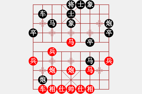 象棋棋譜圖片：江湖風(fēng)雨情(6段)-勝-魔鬼轉(zhuǎn)世(月將) 中炮過河車互進(jìn)七兵對屏風(fēng)馬平炮兌車 其他 - 步數(shù)：30 