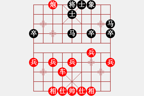 象棋棋譜圖片：07--1---假象迷惑----------紅方勝勢(shì)-炮八進(jìn)二 -----------------* - 步數(shù)：33 