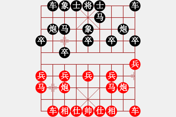 象棋棋谱图片：象棋大魔王(9星)-和-棋双虎(9星) - 步数：10 