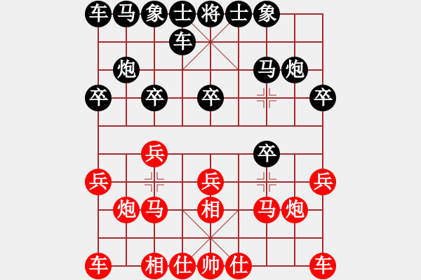 象棋棋譜圖片：獻(xiàn)象關(guān)馬 猝然悶殺：王明[1127175411] -VS-三臺(tái)怪手 [971035587] - 步數(shù)：10 