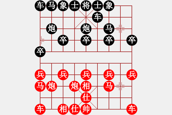 象棋棋谱图片：蒋川 先和 罗培中 - 步数：10 