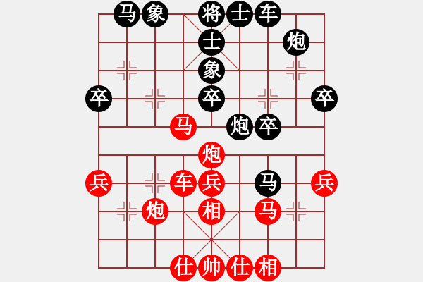 象棋棋譜圖片：中炮反宮馬(8段)-負(fù)-thuong(月將) - 步數(shù)：40 