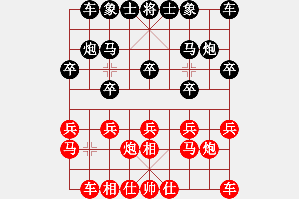 象棋棋谱图片：潍坊卫校[红] -VS- 南方[黑] - 步数：10 