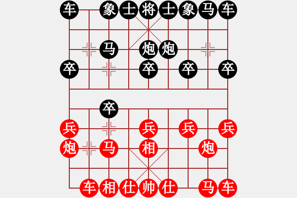 象棋棋譜圖片：1267局 A29- 飛相對(duì)右中炮-龐統(tǒng)(2250) 先負(fù) 小蟲引擎23層(2791) - 步數(shù)：10 