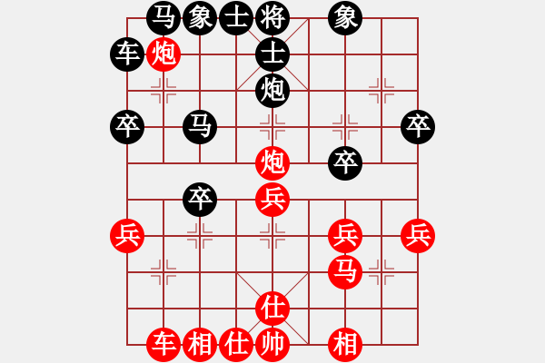 象棋棋譜圖片：thapchikha(1段)-勝-rewqs(3段) - 步數(shù)：30 