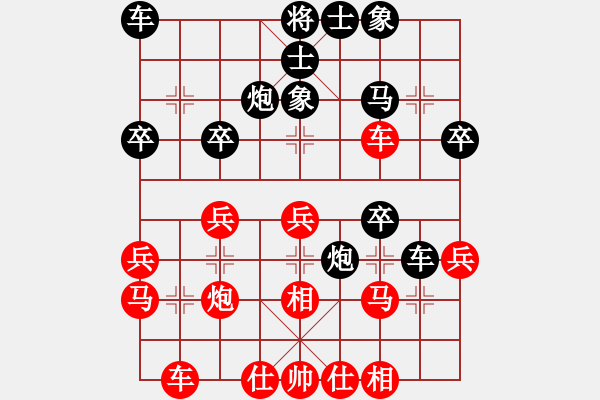 象棋棋譜圖片：先手布局中炮過(guò)河車(chē)對(duì)反宮馬一起玩玩吧(電神)-勝-劍舞楚河(6弦) - 步數(shù)：30 