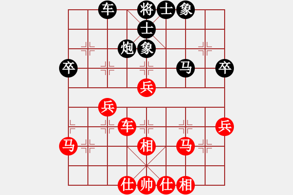 象棋棋譜圖片：先手布局中炮過(guò)河車(chē)對(duì)反宮馬一起玩玩吧(電神)-勝-劍舞楚河(6弦) - 步數(shù)：50 