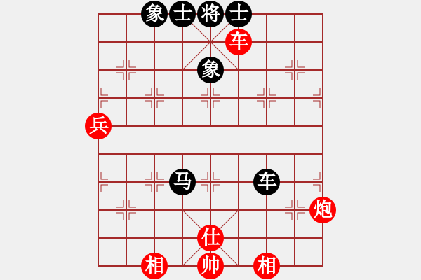 象棋棋譜圖片：佳佳測試一(4段)-和-蒲松齡(6段) 過宮炮對橫車 - 步數(shù)：100 