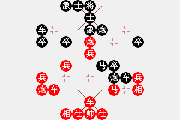 象棋棋譜圖片：null(6段)-負(fù)-全麥牌啤酒(9段)中炮右橫車對反宮馬 - 步數(shù)：30 