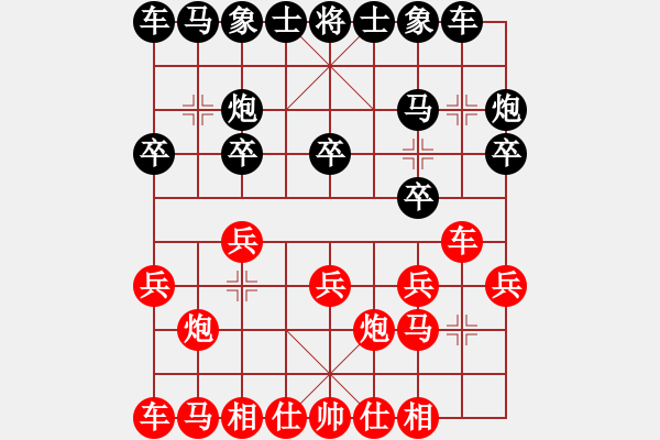 象棋棋谱图片：河北省 李紫鑫 胜 安徽省 李彧萌 - 步数：10 