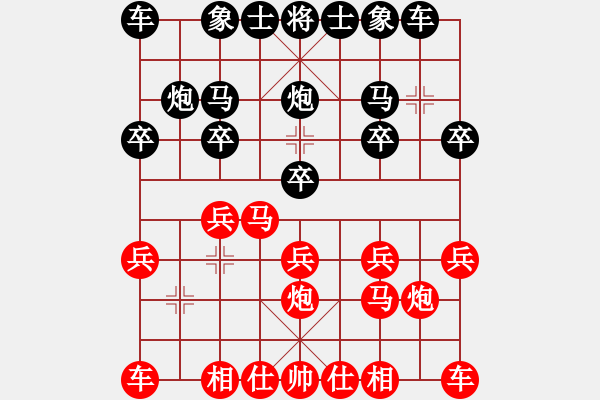 象棋棋譜圖片：后手再輸何文琪：串打得車復(fù)被捉雙車 跟炮失算白丟馬告負(fù) - 步數(shù)：10 