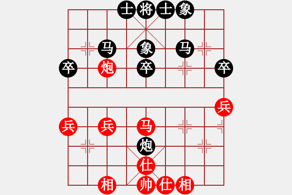象棋棋谱图片：王跃飞     先和 徐超       - 步数：40 