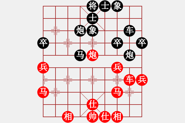 象棋棋譜圖片：布局聖手王(6段)-和-武當(dāng)山棋軟(6段) - 步數(shù)：40 