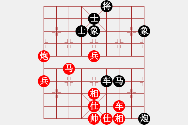 象棋棋譜圖片：葬心紅和王應(yīng)征〖中炮過河炮對(duì)左三步虎〗 - 步數(shù)：100 