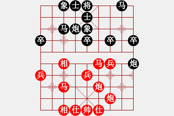 象棋棋譜圖片：廣東許銀川 (負(fù)) 廣東呂欽 (1995.5.22于蘭州) - 步數(shù)：30 