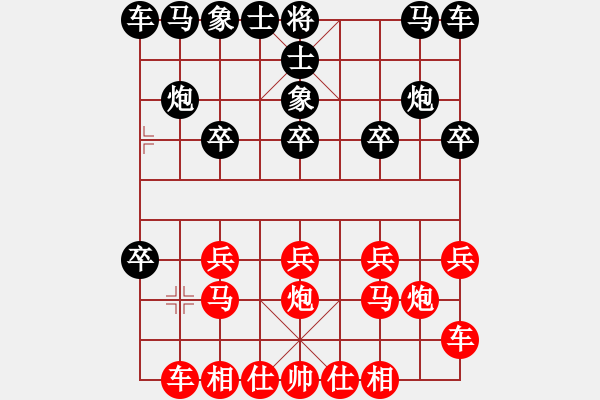 象棋棋谱图片：华山圣君(9段)-和-稱霸海天(9段)中炮局 飛象 - 步数：10 