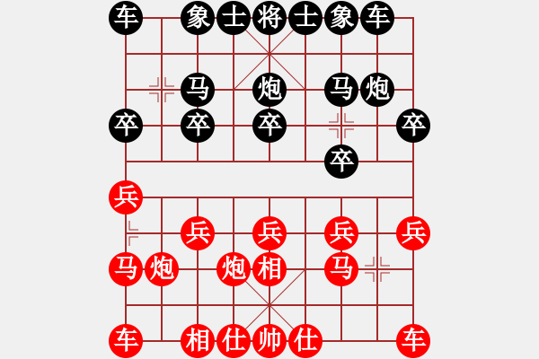 象棋棋譜圖片：zhangjinqu1973[紅] -VS- gaojianguo650318[黑] - 步數(shù)：10 