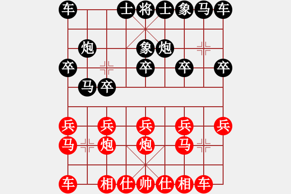 象棋棋譜圖片：B31【貳一】一紅4炮八平七名手 東萍 下一步再馬八進(jìn)九 最佳招法 不能走兵三進(jìn)一劣 17.11.3 - 步數(shù)：10 