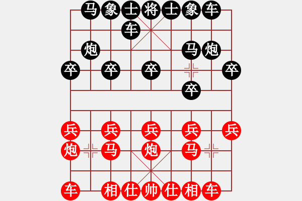 象棋棋譜圖片：1024局 B05- 中炮對進左馬-旋風引擎23層(2748) 先勝 曹仁(1750) - 步數(shù)：10 