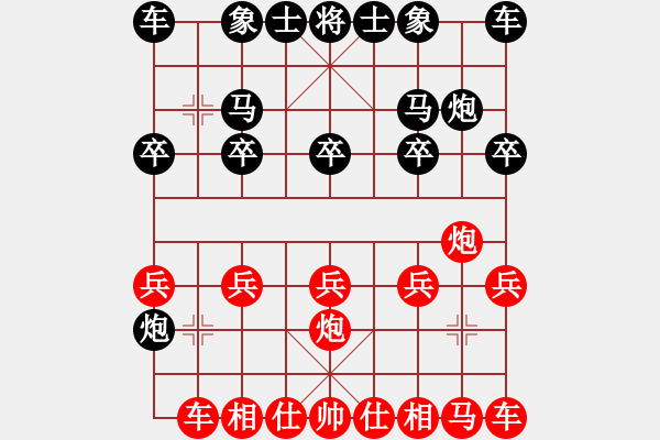 象棋棋譜圖片：紅：橋仔 黑：云兒 紅勝 - 步數(shù)：10 