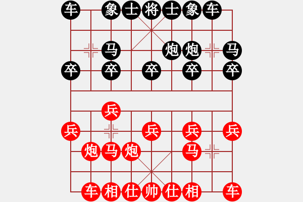 象棋棋譜圖片：甘肅象棋聯(lián)盟基地二 甘肅群-張興福 先負(fù) 金庸武俠苗人鳳 - 步數(shù)：10 