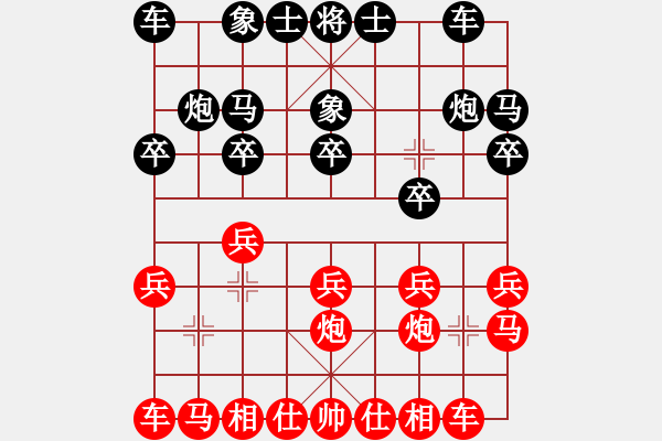 象棋棋谱图片：旗袍(5段)-胜-王石杜光福(4段) - 步数：10 
